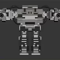 Mechanical Robot Design With Dual Arm Cannons And Heavy Armor Structure 3d model