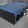 Blue Headphone Audio Device With High Quality Sound Sleek Design And Control Knobs