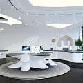 Modern public office area Simple open office area 3d model