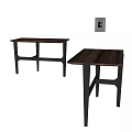 Modern Minotti Side Table Simple Side Table Solid Wood Side Table 3d model