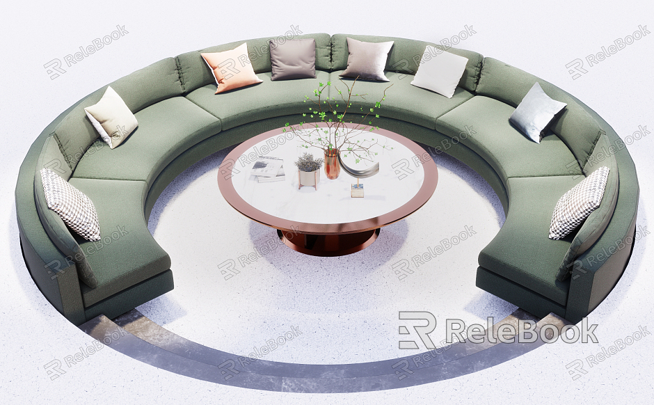 Modern Multiplayer Sofa Shaped Sofa model