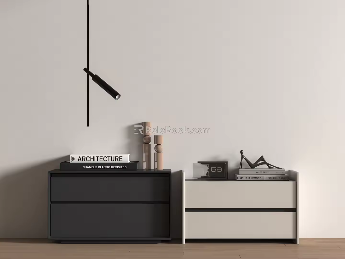 Bedside table Drawer 3d model