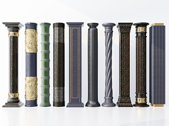 European Roman Column Decorative Column 3d model