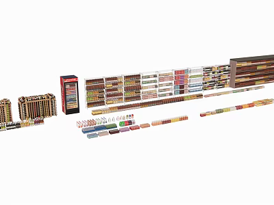 modern shelf supermarket 3d model