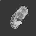 3D Rendered Cartoon Hand With Upward Pointing Finger And Pink Heart Floating