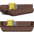 Modern Multiplayer Sofa Double Sofa 3d model