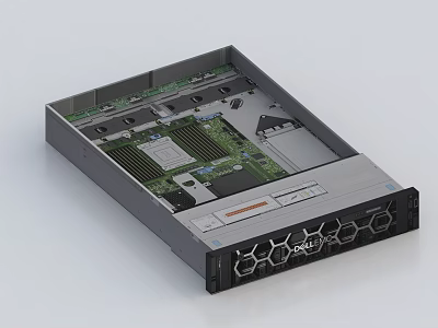 Dell Computer Hard Drive Bay Module With Circuit Board Slots And Cooling Design 3d model