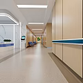 Modern Operating Room Interior With Blue Walls Advanced Medical Equipment And Surgical Lights