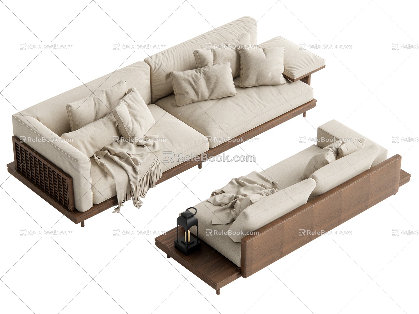 The Silent Wind Multi-Person Sofa model