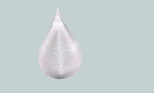 Modern Sculpture Maohua Water Drop Sculpture 3d model