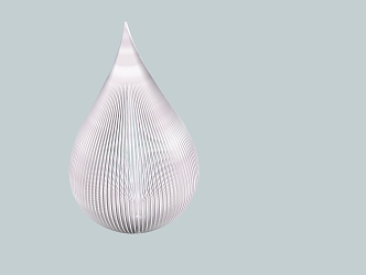 Modern Sculpture Maohua Water Drop Sculpture 3d model