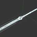 Traditional Metallic Spear With Black Shaft Red Accents And Golden Decorations