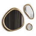 Boca modern decorative mirror mirror decorative mirror dressing mirror basin mirror wall hanging shaped mirror 3d model