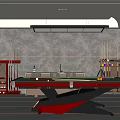 Billiard Room Interior Design With Green Felt Table Red Legs Cue Rack And Gray Stone Wall