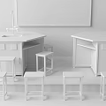 Modern Experiment Table Student Experiment Table 3d model