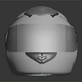 White Modern Helmet Design With Transparent Visor And Sleek Shiny Surface 3d model