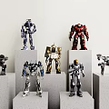 Modern Robot Toy Doll Gundam Robot Collection Handset 3d model