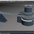 Ship Anchor Chain Winch System Key Marine Hardware For Vessel Operations 3d model