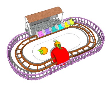 Modern Amusement Equipment Theme Park Children's Playground Children's Equipment 3d model