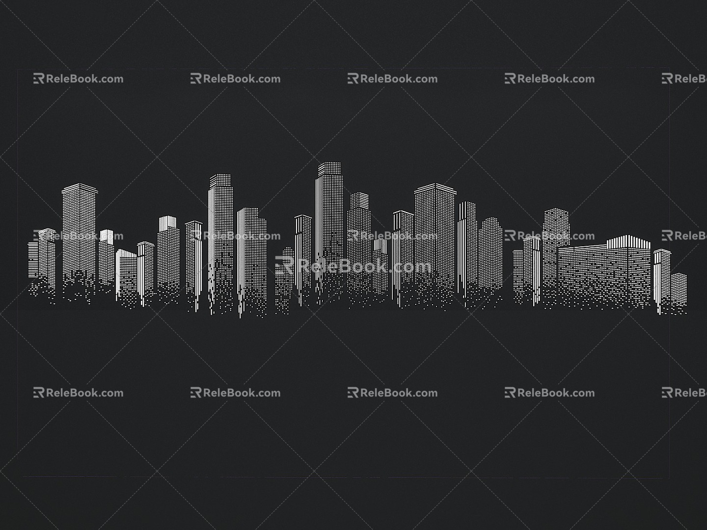 City Silhouette City Carving Building Silhouette Wall Decorations City Line Silhouette 3d model