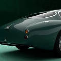 Green Vintage Sports Car With Sleek Body Design And Classic Retro Styling