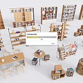 Various Bookcases With Open Shelves Multiple Layers Different Shapes And Home Furniture