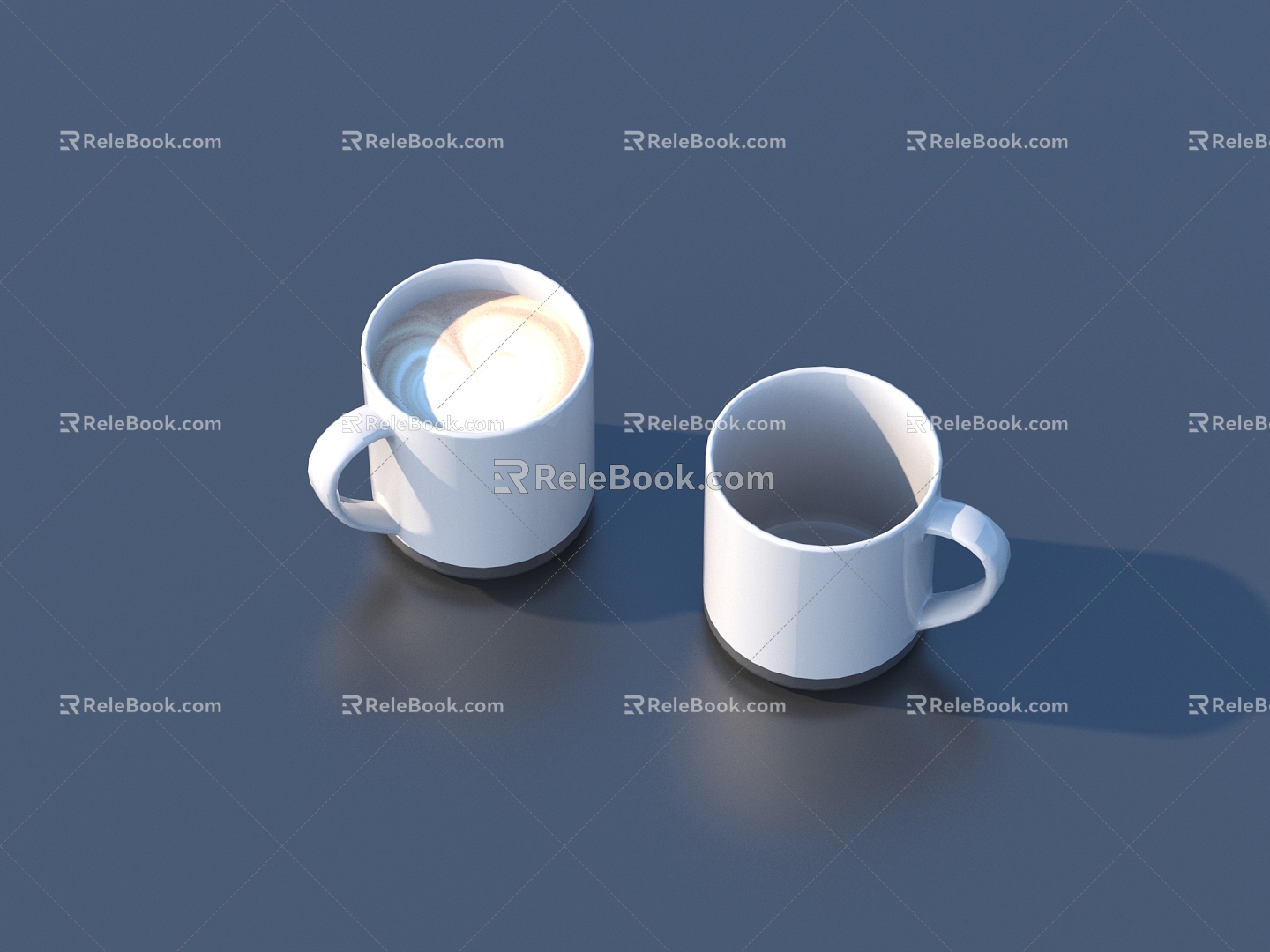 Milk coffee cup 3d model