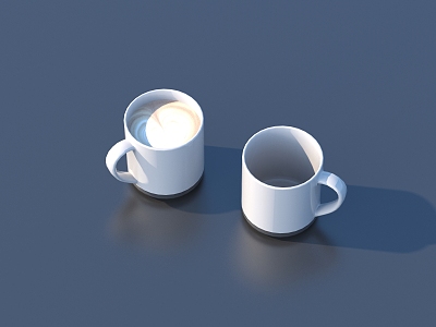 Milk coffee cup model