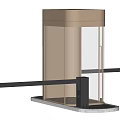 Modern gate sentry box swing gate access control 3d model