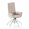 Modern Velvet Upholstered Table And Chair Set With Swivel Metal Legs Contemporary Design