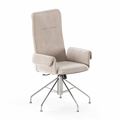 Modern Velvet Upholstered Table And Chair Set With Swivel Metal Legs Contemporary Design 3d model