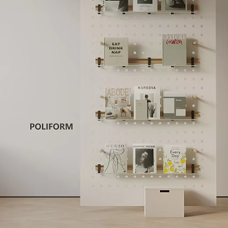 Modern Bookshelf 3d model