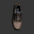 Brown Leather Work Boots With Black Laces Ankle High Design And Durable Rubber Sole