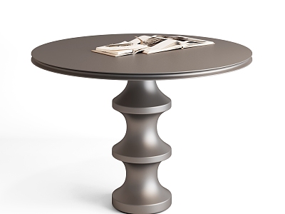 Cream Style Dining Table Round Dining Table Metal Dining Table Vintage Dining Table Negotiation Table 3d model