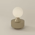 Stylish Table Lamp Featuring Round White Globe And Sleek Metallic Base 3d model