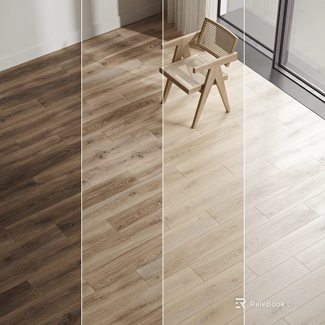 Wooden Flooring With Various Tones And Natural Wood Textures For Interior 3d model 