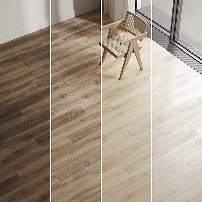 Wooden Flooring With Various Tones And Natural Wood Textures For Interior 3d model