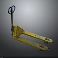 Yellow Manual Pallet Jack With Blue Handle For Industrial Material Handling