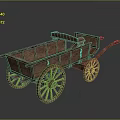 Classic Vintage Wooden Wagon Design With Rustic Wheels And Handcrafted Details