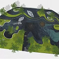 Creative Garden Ornaments Design with Trees Water Paths and Green Lawns