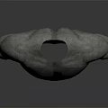 Gray Tactical Body Armor With Muscular Design Sleeveless And Reflective Surface