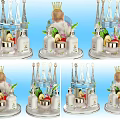 Luxury Perfume Cosmetics Display With Bottles Fresh Fruits And Decorative Flowers