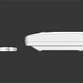 Retro Gaming Entertainment Console With White Body Dual Controllers Colored Buttons