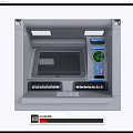 Public ATM Machine Facility With Digital Screen Cash Dispenser And User Interface 3d model