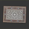 Handcrafted Decorative Wooden Storage Box With Intricate Geometric Pattern And Colorful Inlays