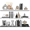Modern Ornaments Combination Ornaments Books 3d model