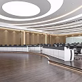 Modern Control Room Command Center 3d model