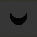 Modern Black Curved Component With Sleek Surface And Streamlined Design
