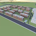 Modern Multi Storey Residential Building With Glass Curtain Walls White Exterior And Green Lawn Area