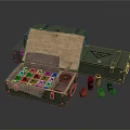Military Storage Crates With Open Compartment Containing Ammunition And Grenades